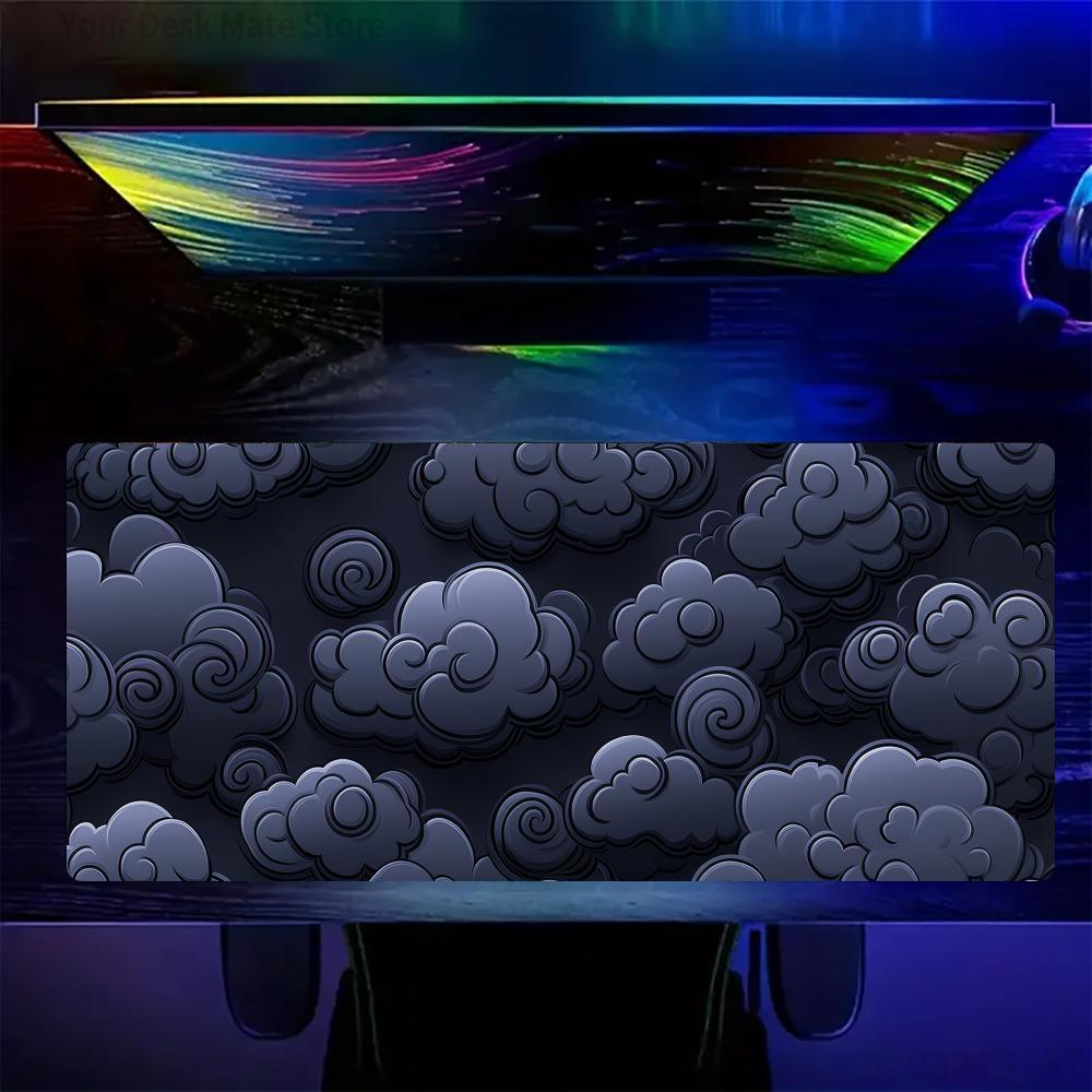 Gaming Keyboard Blue - Japanese Cloud Pattern Large Mouse Pad