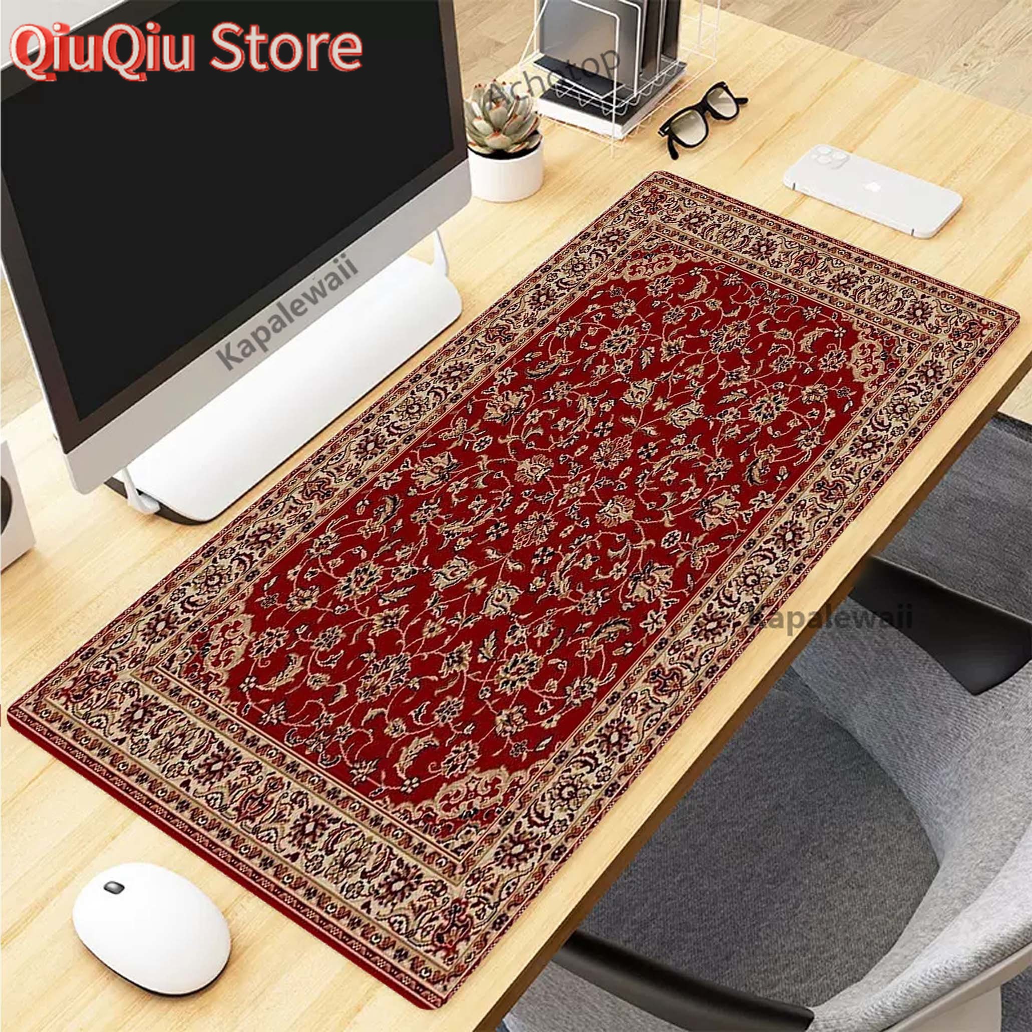Keyboard Mouse Bundle Gaming - Persian Carpet Mysterious Retro Mouse Pad