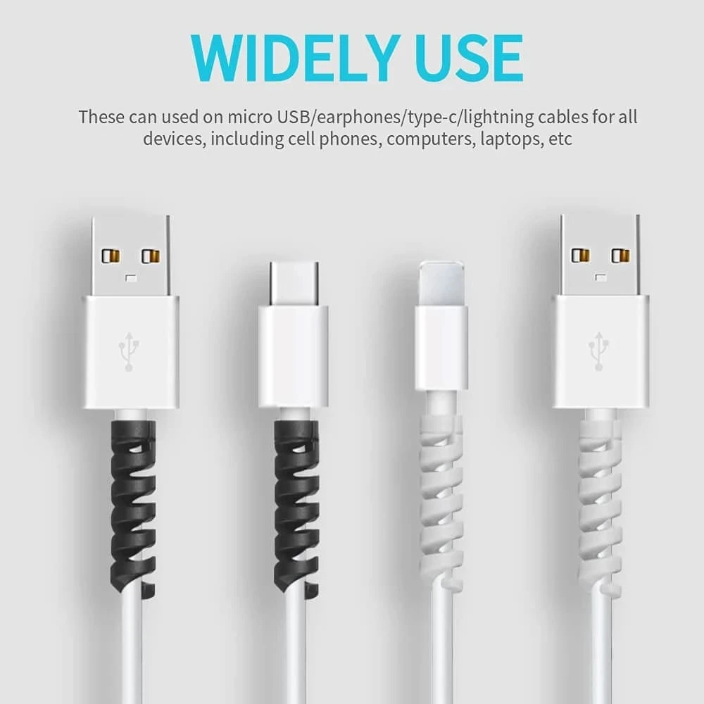Coiled Usb Cable - 6/10/12/20pcs Protector Silicone Charge Cable Spiral