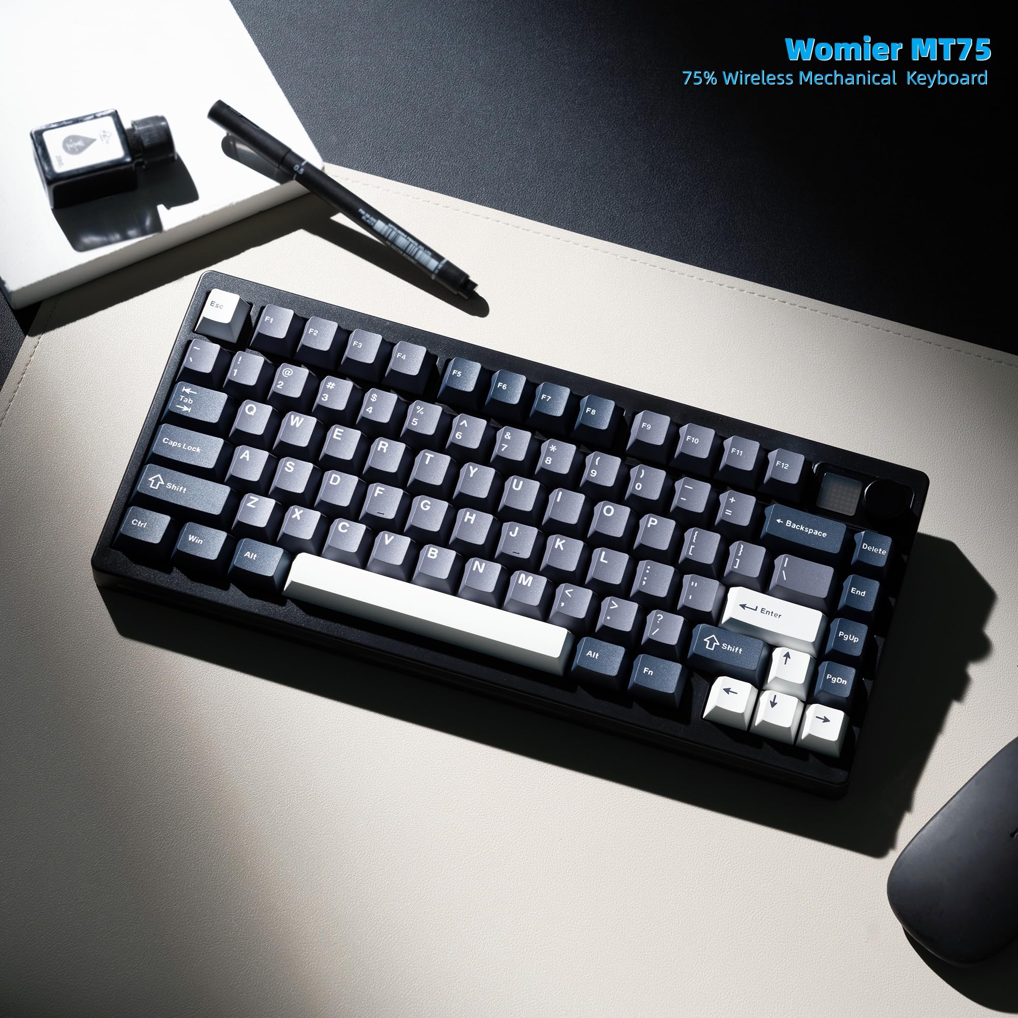 Gaming Keyboard Thocky - Womier MT75 Wireless Mechanical Tri-mode Keyboard