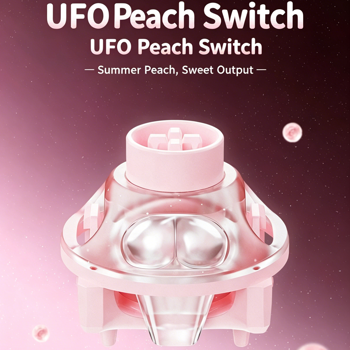 UFO Peach Pink Magnetic Switch - Gaming Keyboard Thocky のレビューと価格