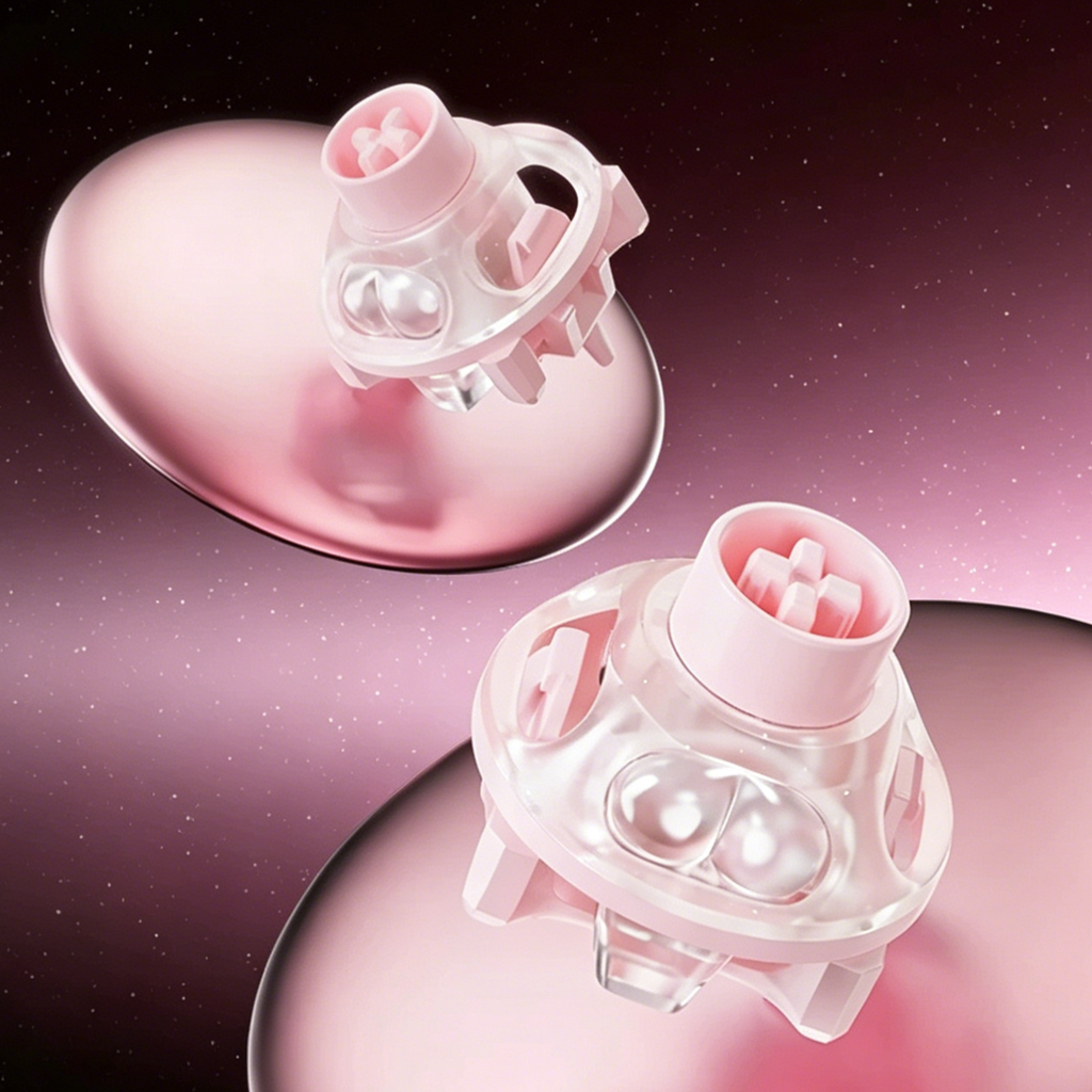 UFO Peach Pink Magnetic Switch - Gaming Keyboard Thocky のレビューと価格
