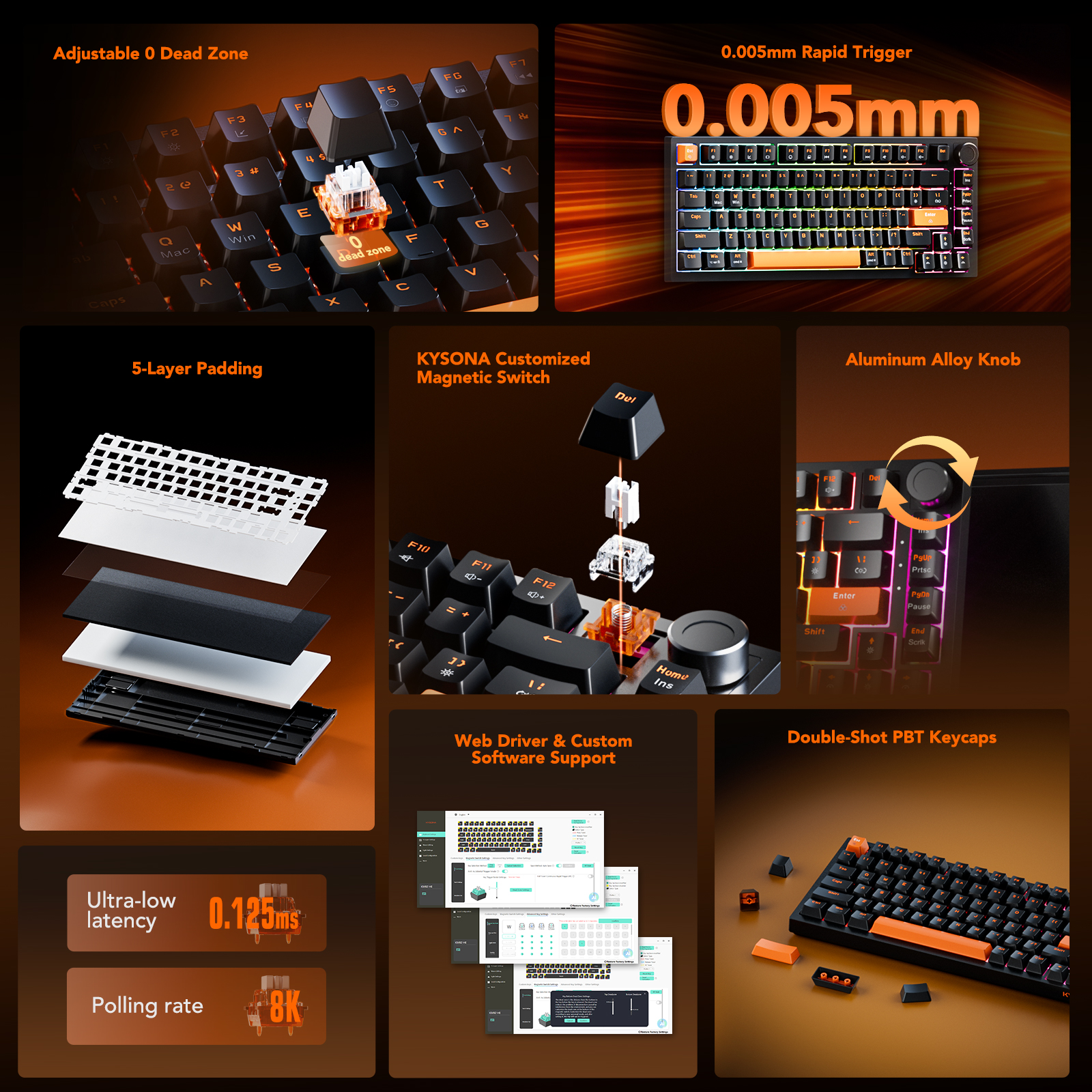 KYSONA KM82 HE Wired Gaming Ke - Gaming Keyboard Expensive のレビューと価格