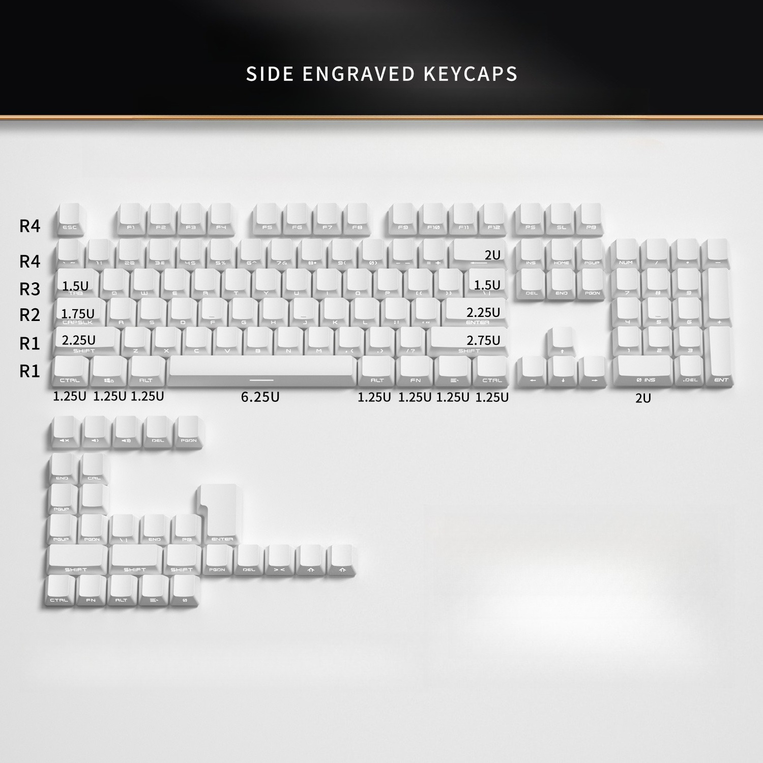 134 Keys Double Shot PBT Keyca - Keyboard Gaming Black のレビューと価格