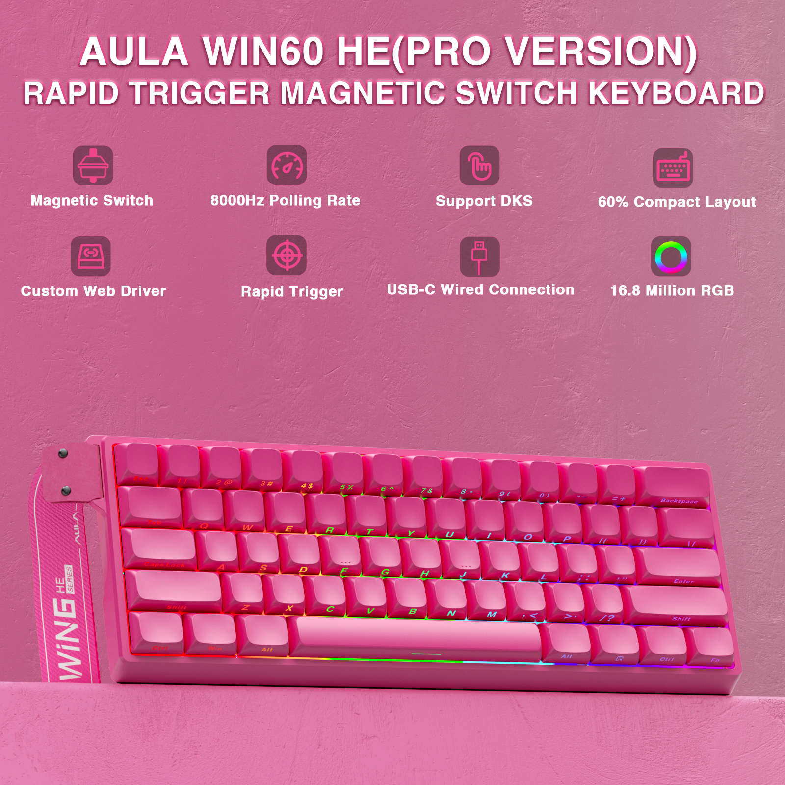 AULA WIN60 HE Pro MAX Wired Ga - Gaming Keyboard Expensive のレビューと価格