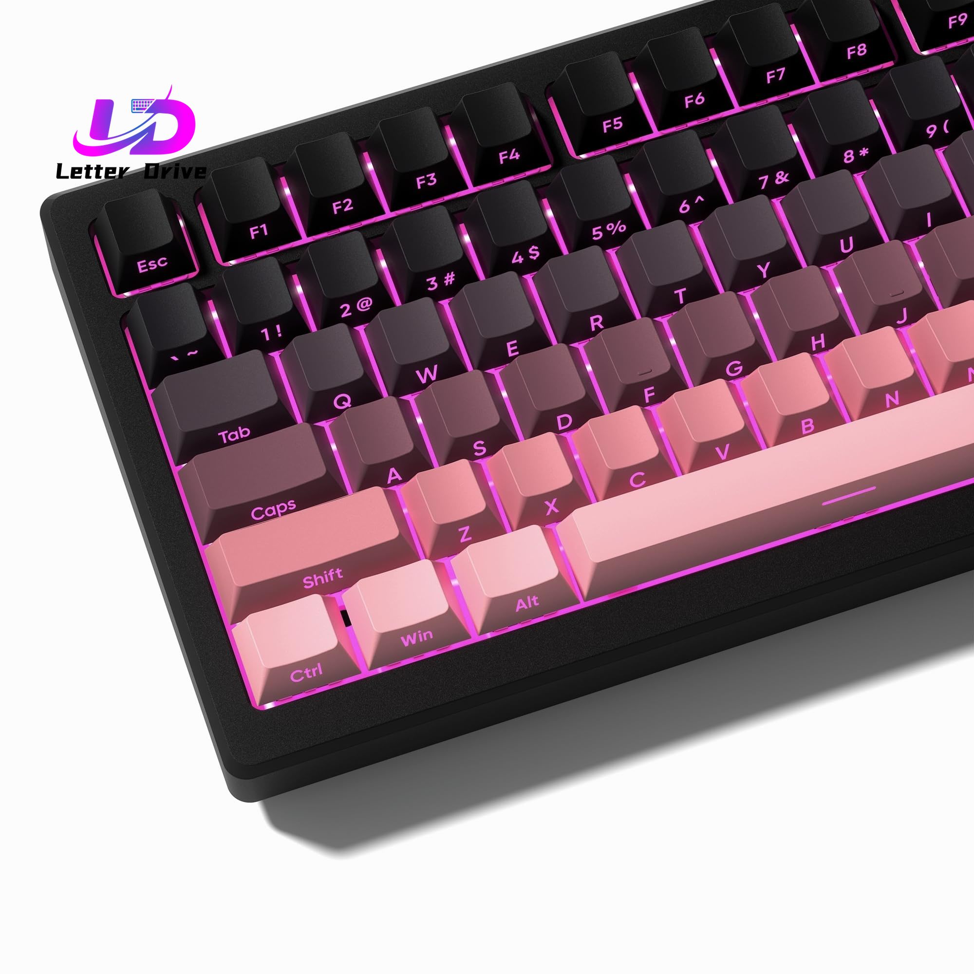 136 Key Black and Pink Print B - Keyboard Gaming Black のレビューと価格