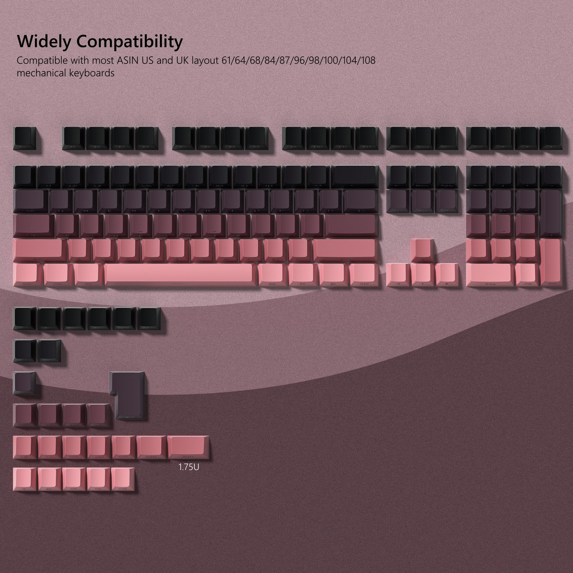 136 Key Black and Pink Print B - Keyboard Gaming Black のレビューと価格