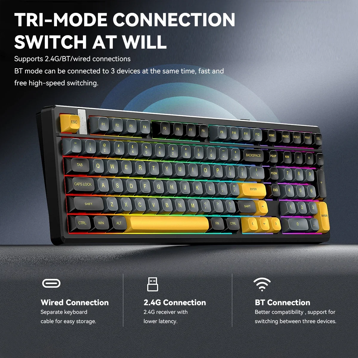 Wireless Mechanical Gaming Key - Gaming Keyboard Thocky のレビューと価格