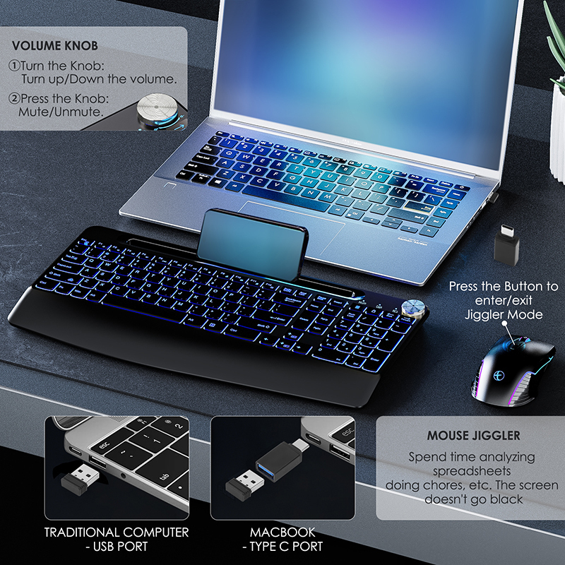 2.4G&Type-C Wireless Keyboard  - Gaming Keyboard Mouse And Headset Combo のレビューと価格