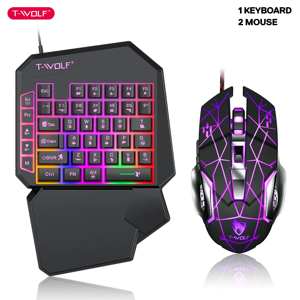 T-WOLF TF900 One Handed Keyboa - Gaming Keyboard Hand のレビューと価格