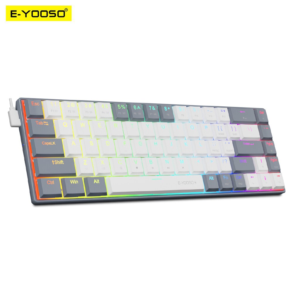 E-YOOSO A68 RGB Mini Slim USB  - Gaming Keyboard Mobile のレビューと価格