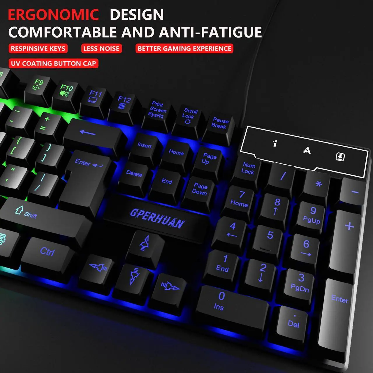 Wired Gaming Keyboard and Mous - Gaming Keyboard Mouse And Headset Combo のレビューと価格
