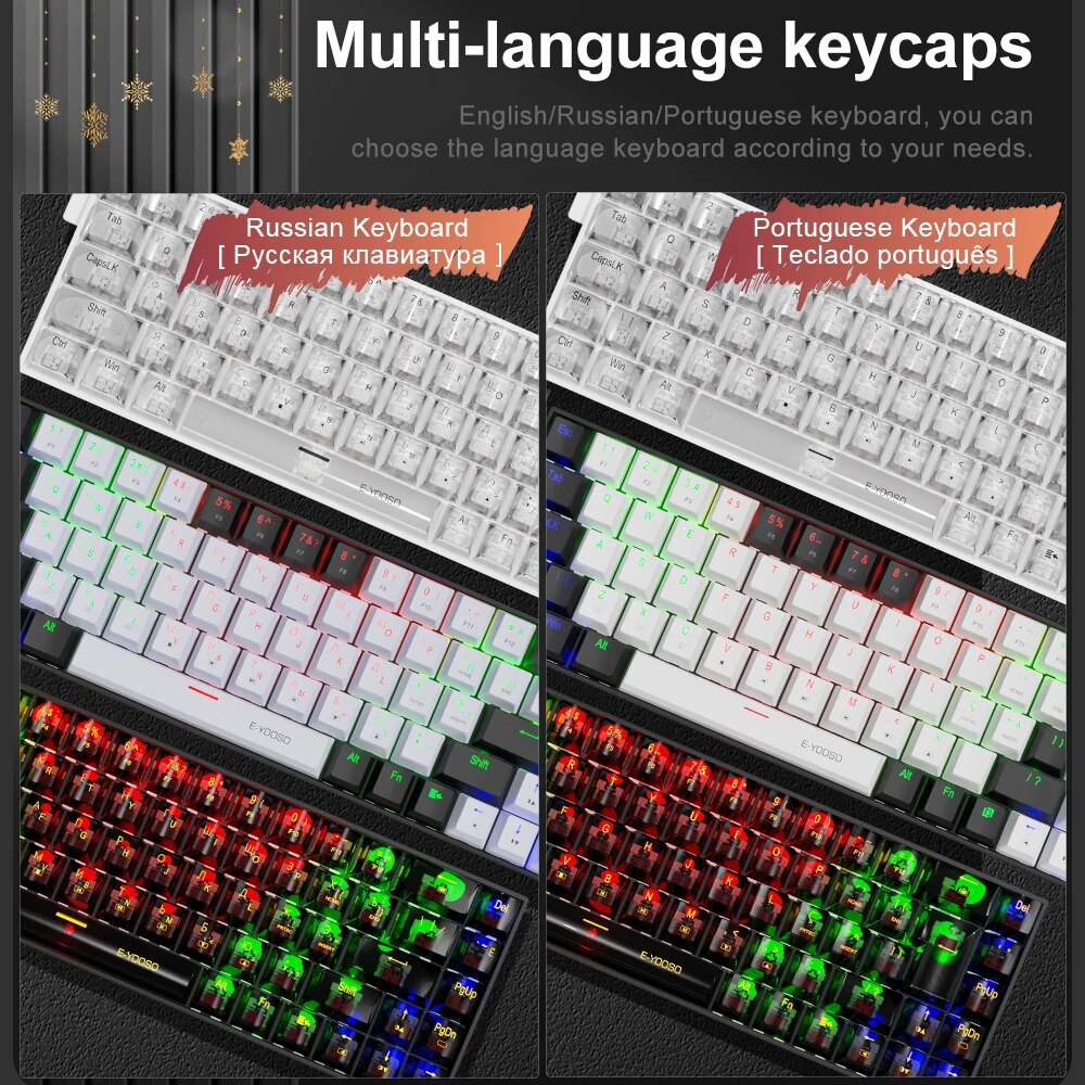 E-YOOSO Z686 USB Mini Slim Mec - Gaming Keyboard Mobile のレビューと価格