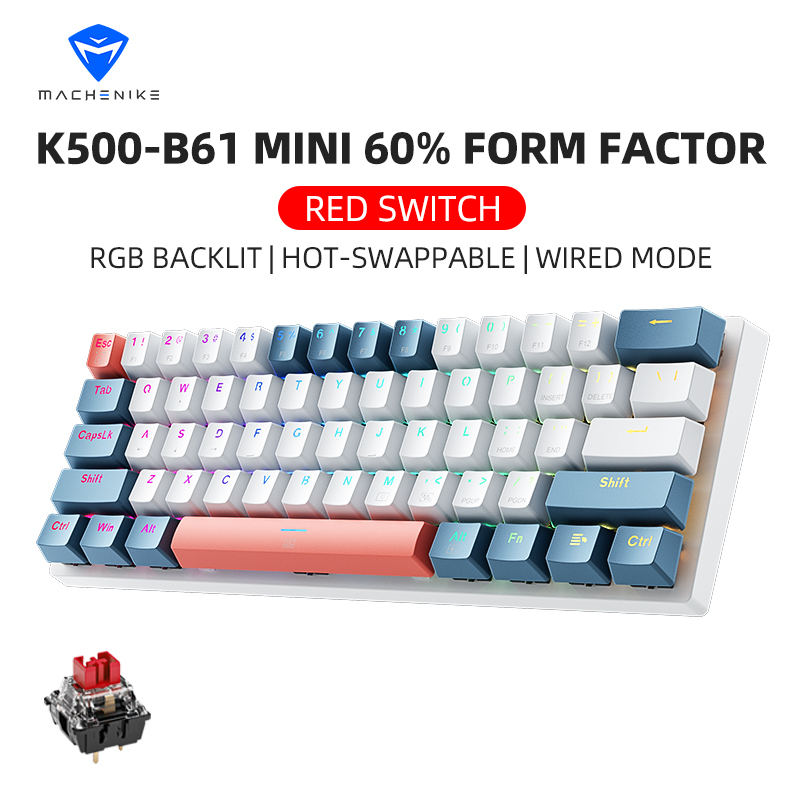K500-B61 Machenike Mini Mechan - Gaming Keyboard Hot Swappable のレビューと価格