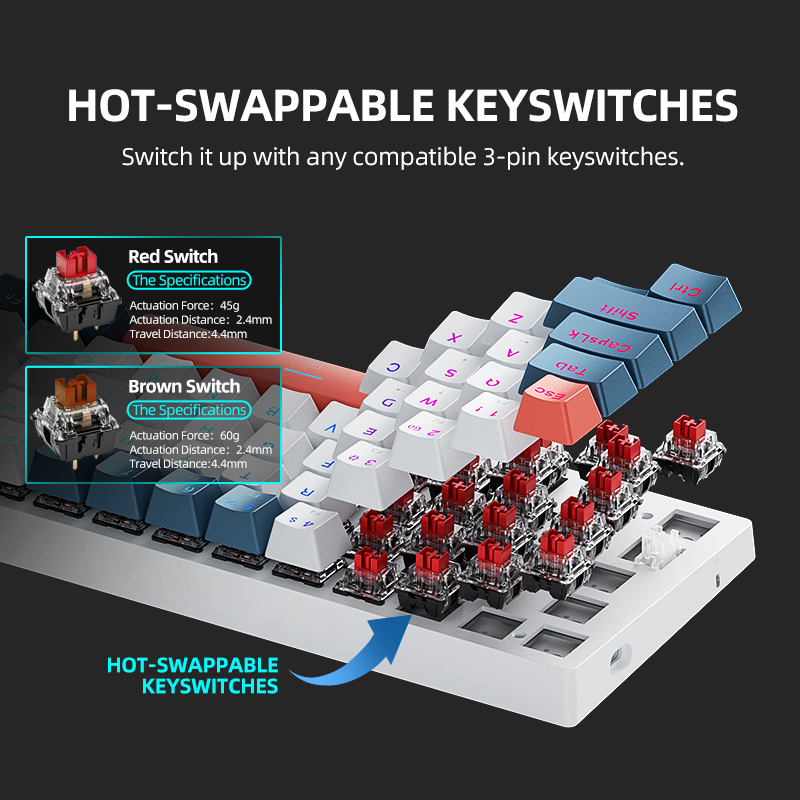 K500-B61 Machenike Mini Mechan - Gaming Keyboard Hot Swappable のレビューと価格