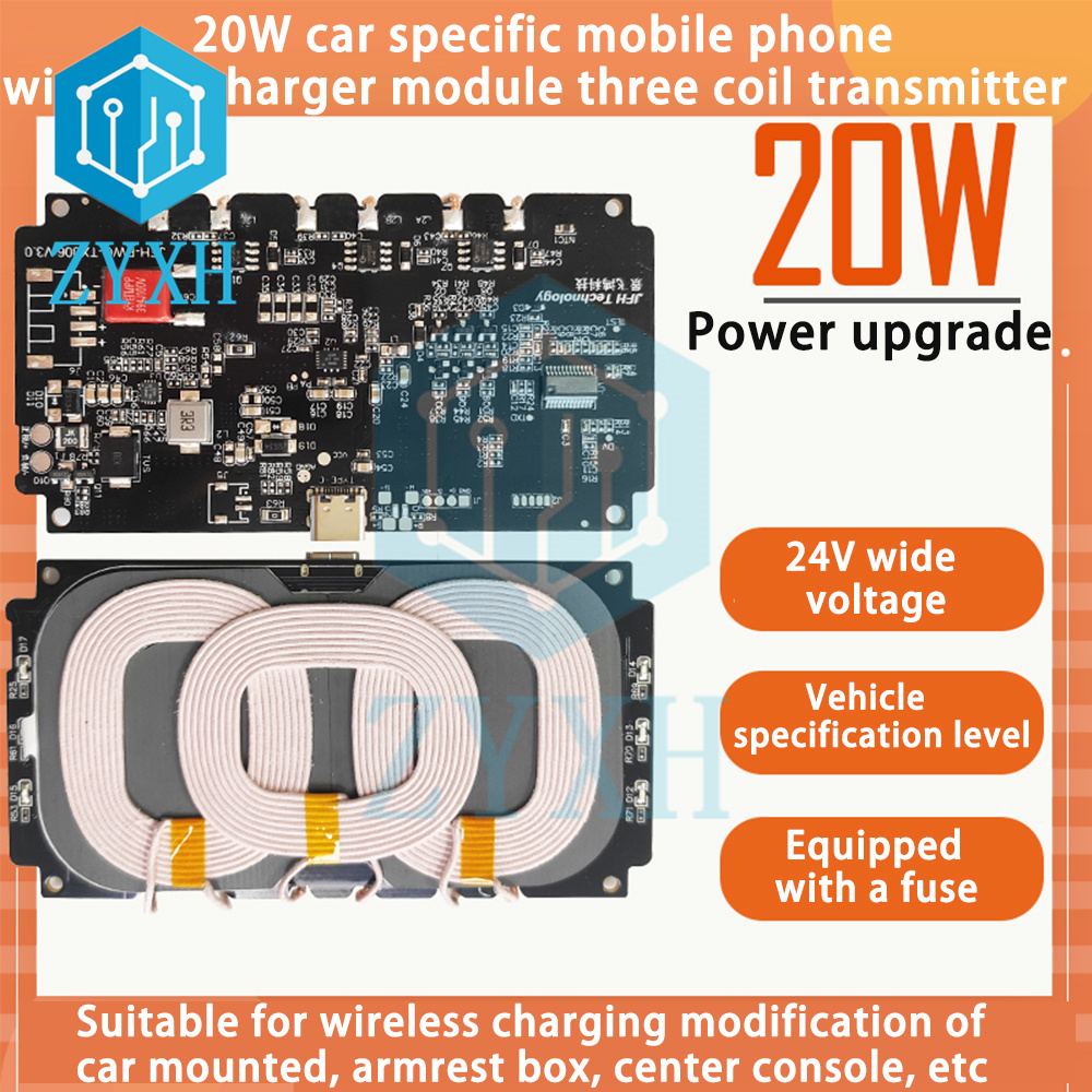 20W 22W Car Wireless Charging  - Coiled Usb Cable のレビューと価格