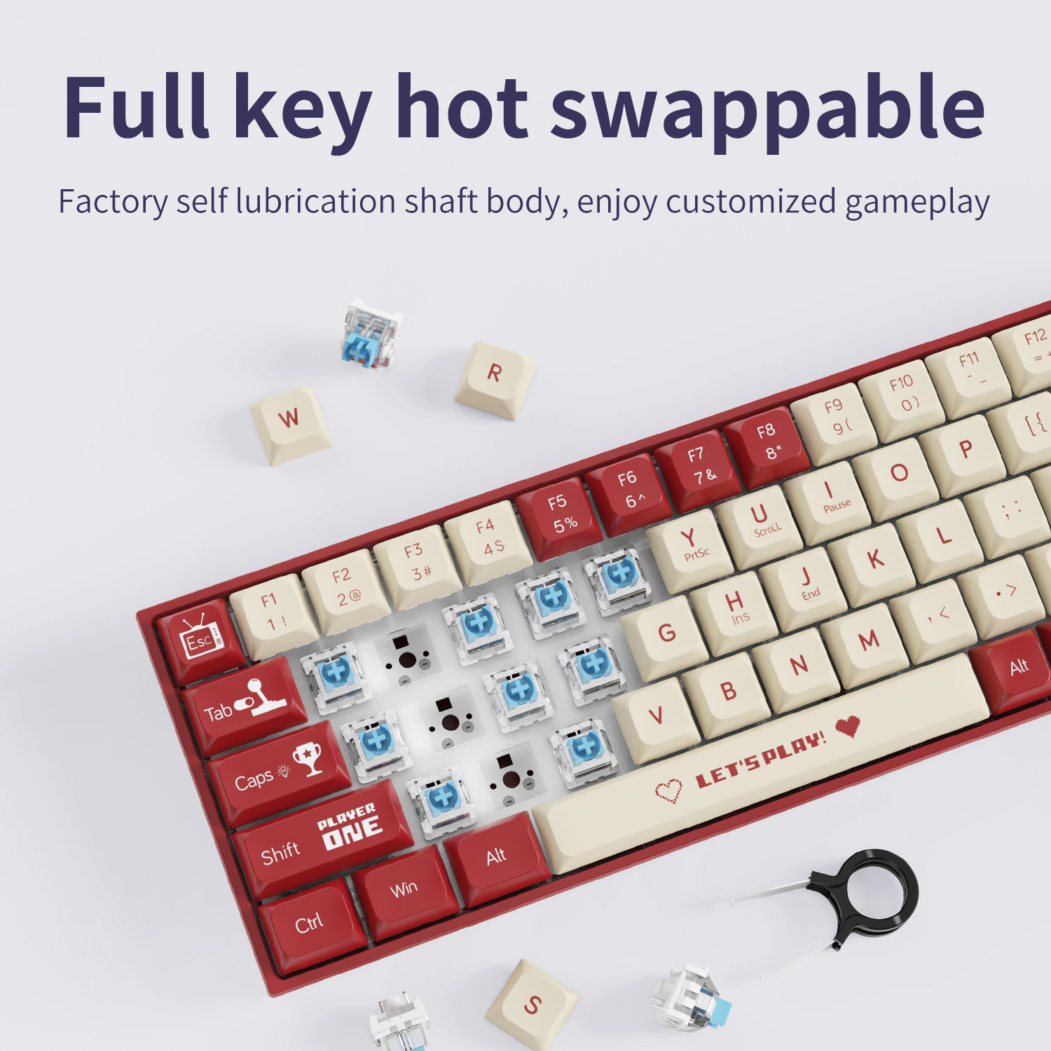 AJAZZ AK680 65% Wired Gaming M - Gaming Keyboard Hot Swappable のレビューと価格