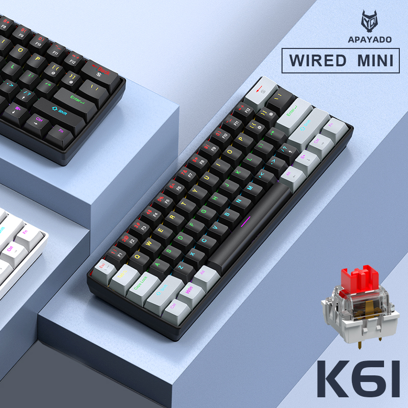 APAYADO K61 Mini Mechanical Ke - Gaming Keyboard Hot Swappable のレビューと価格