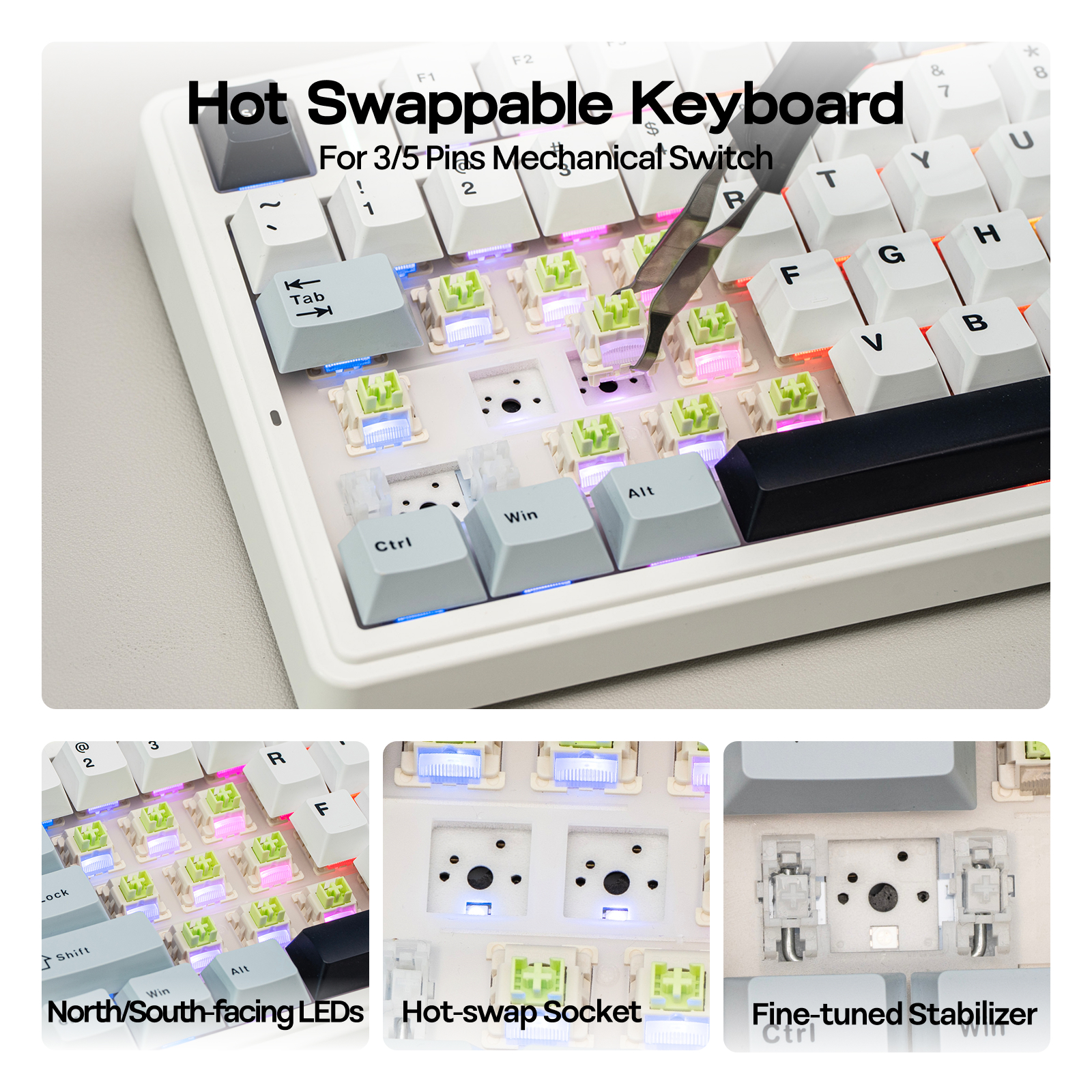 EPOMAKER x AULA F75 75% ANSI H - Gaming Keyboard Hot Swappable のレビューと価格