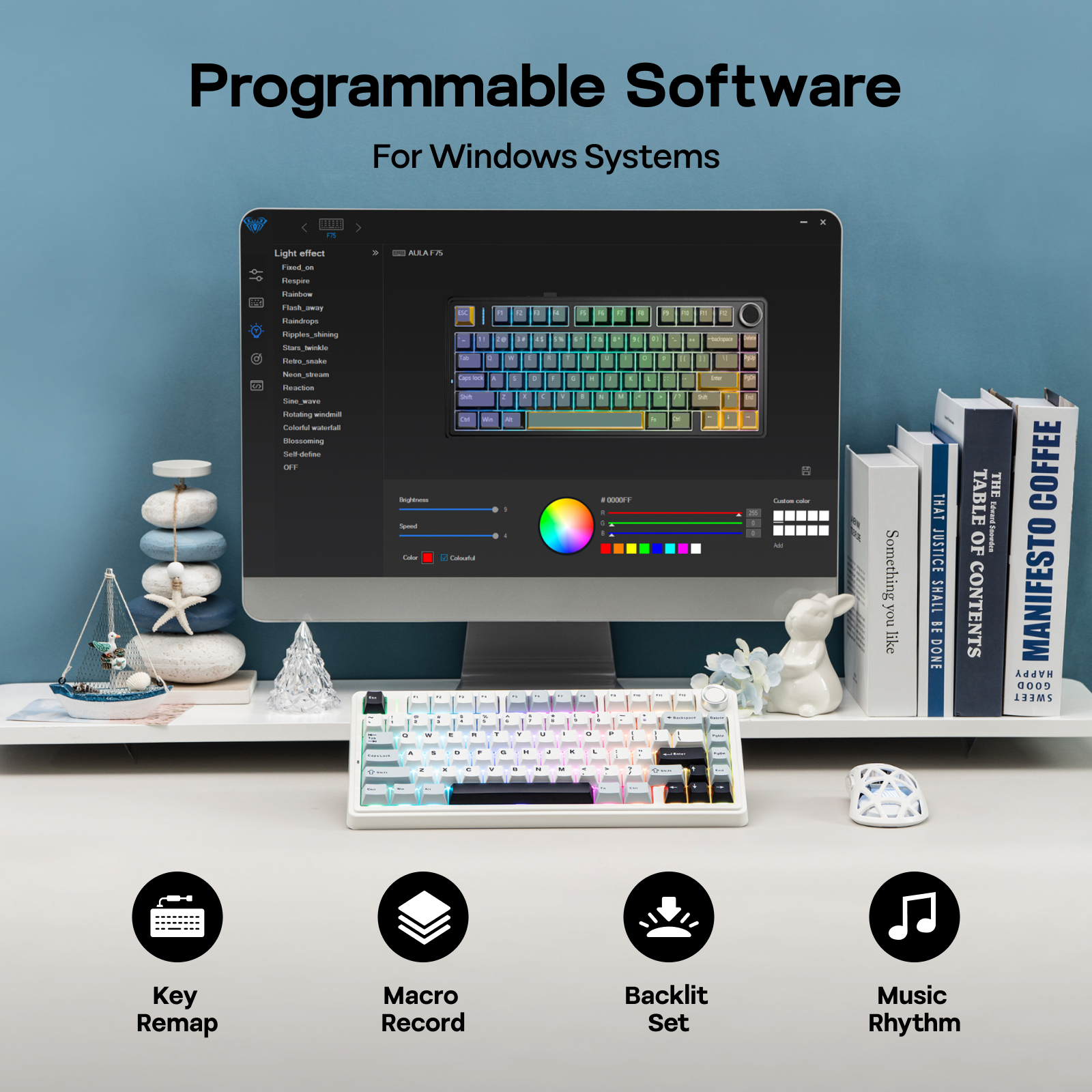 EPOMAKER x AULA F75 75% ANSI H - Gaming Keyboard Hot Swappable のレビューと価格