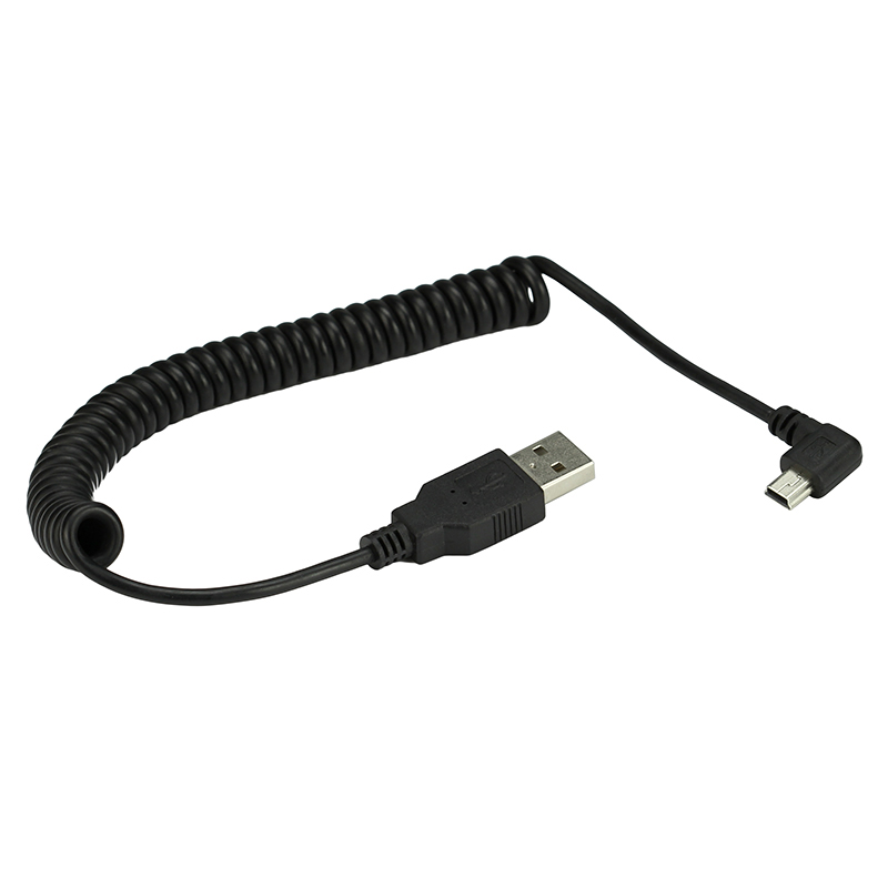 Spring Coiled  Mini USB 5Pin   - Coiled Usb Cable のレビューと価格