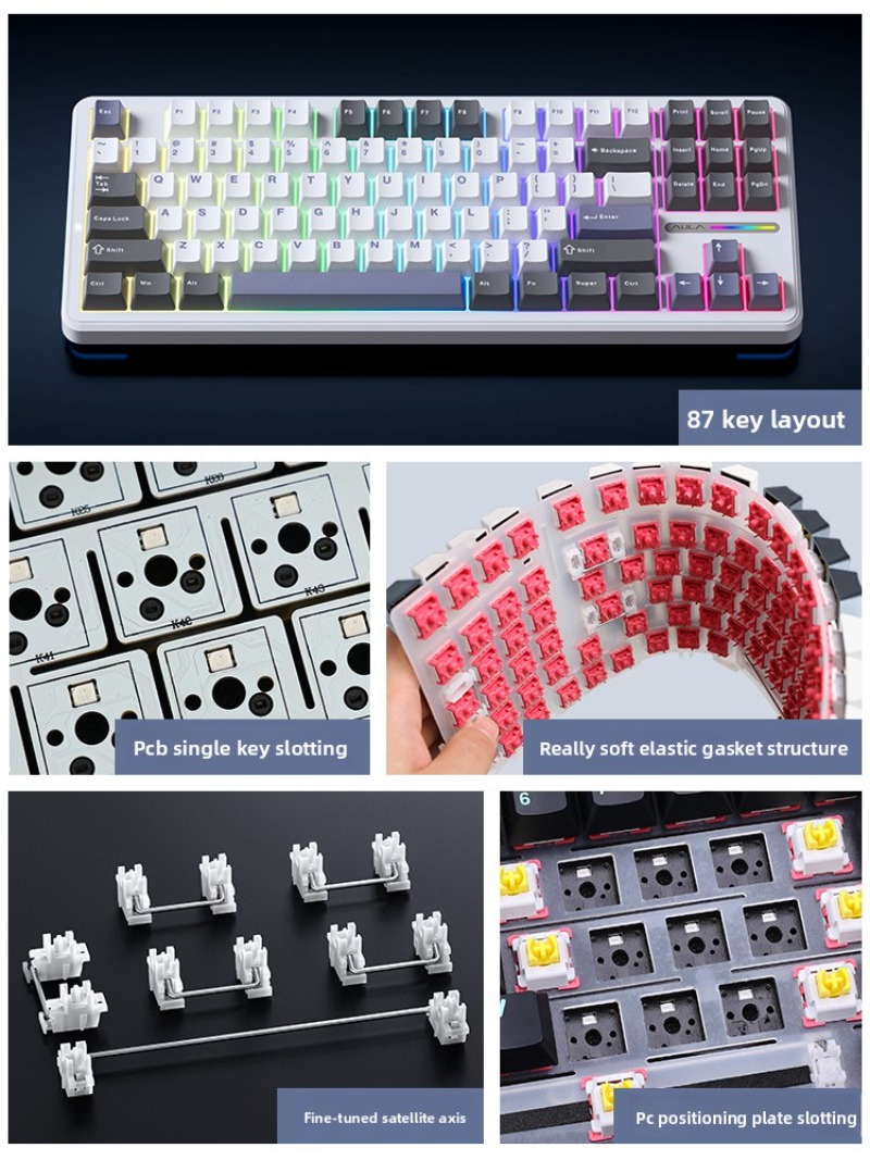 AULA F87 Pro Wireless Mechanic - Gaming Keyboard Thocky のレビューと価格