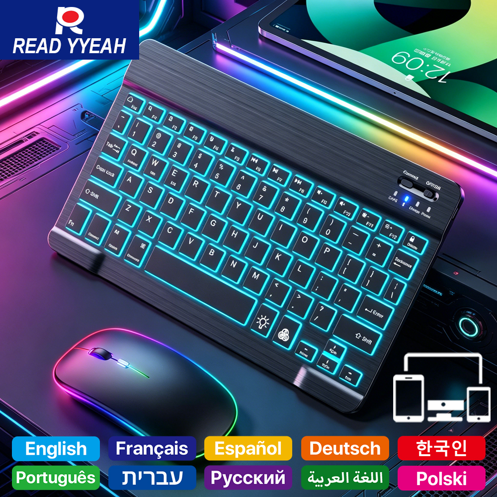 READ YYEAH RGB Backlit Bluetoo - Gaming Keyboard And Mouse Combo のレビューと価格