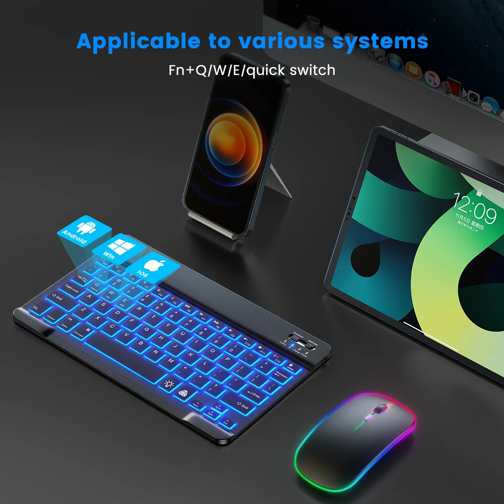 READ YYEAH RGB Backlit Bluetoo - Gaming Keyboard And Mouse Combo のレビューと価格