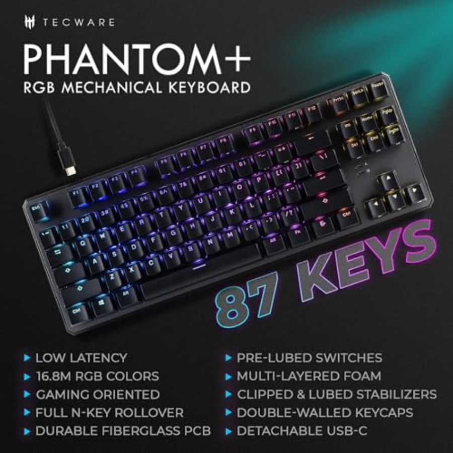 Phantom+ 87 Mechanical Gaming  - Gaming Keyboard Thocky のレビューと価格