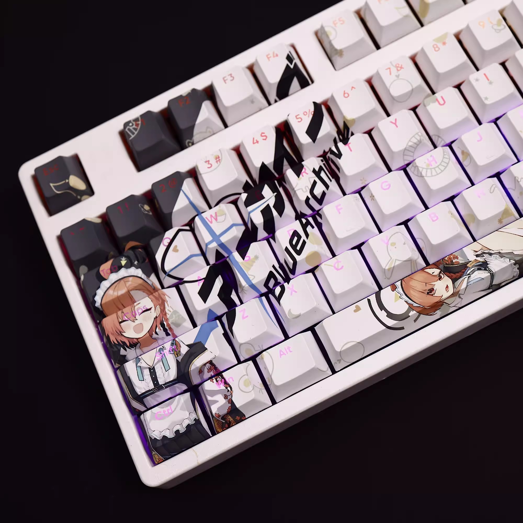 108 Keys/set Blue Archive Mika - Gaming Keyboard Blue のレビューと価格