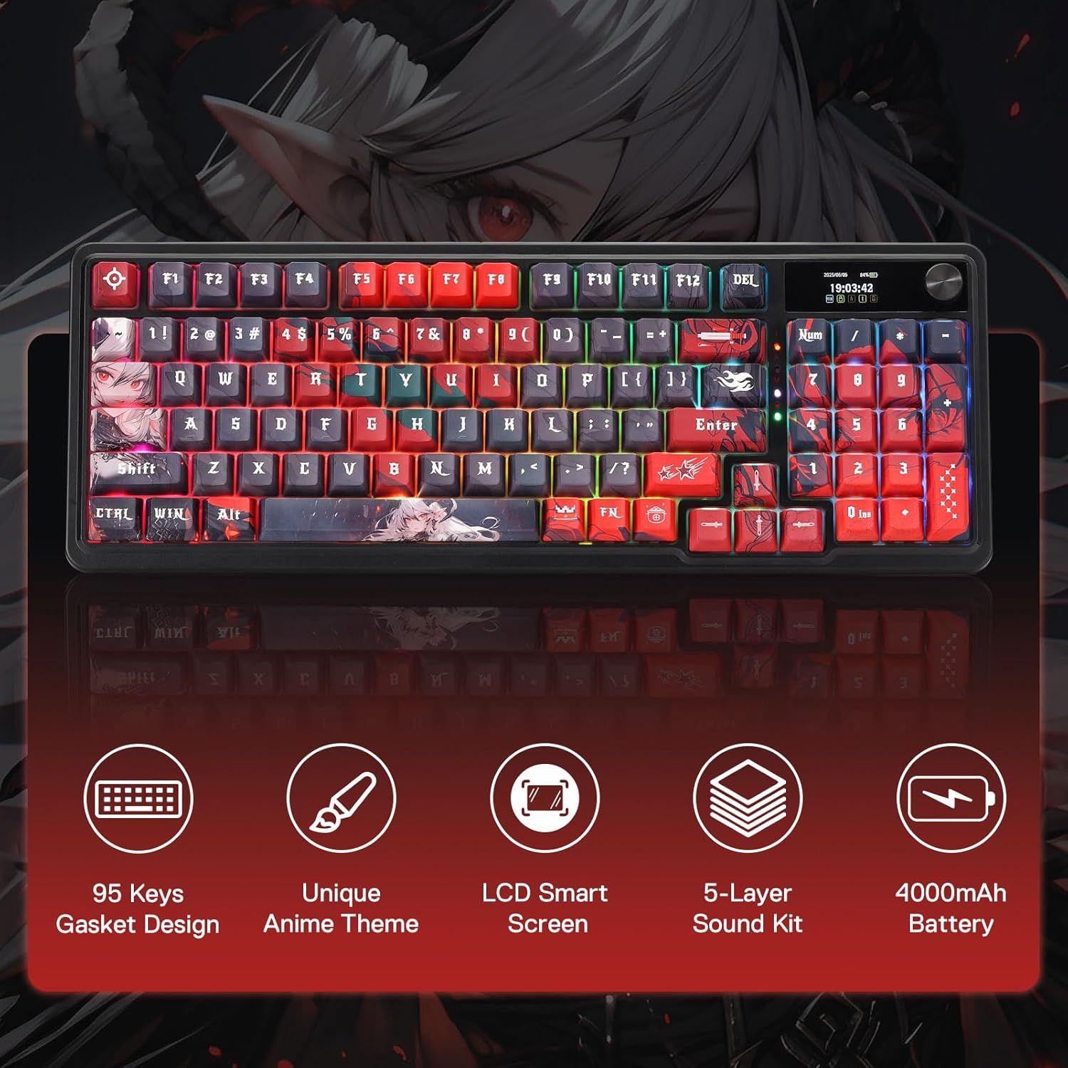 Redragon Wireless Gasket Gamin - Gaming Keyboard Mobile のレビューと価格