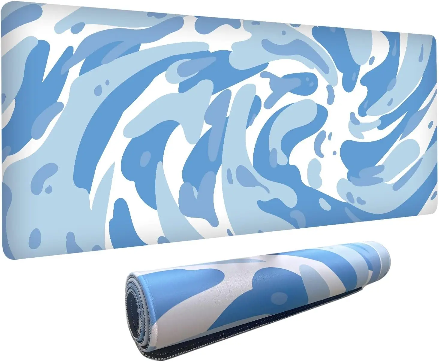 Light Blue Camo Swirl Pattern  - Gaming Keyboard Blue のレビューと価格