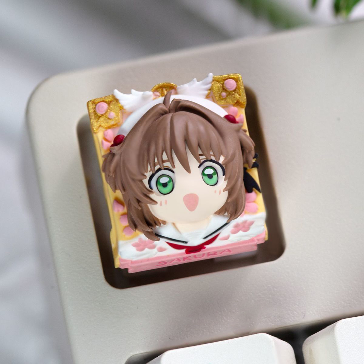 Anime Sakura Keycaps Hand-made - Gaming Keyboard Hand のレビューと価格