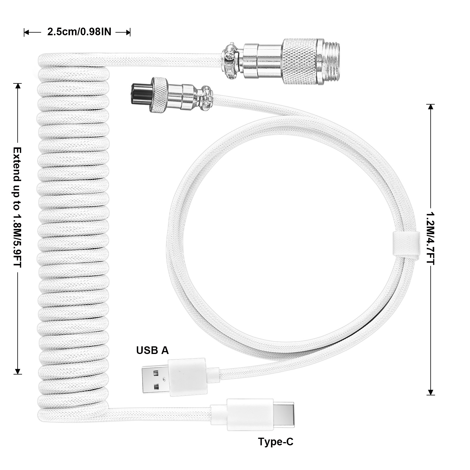 Mechanical Keyboard Coiled Cab - Coiled Usb Cable のレビューと価格