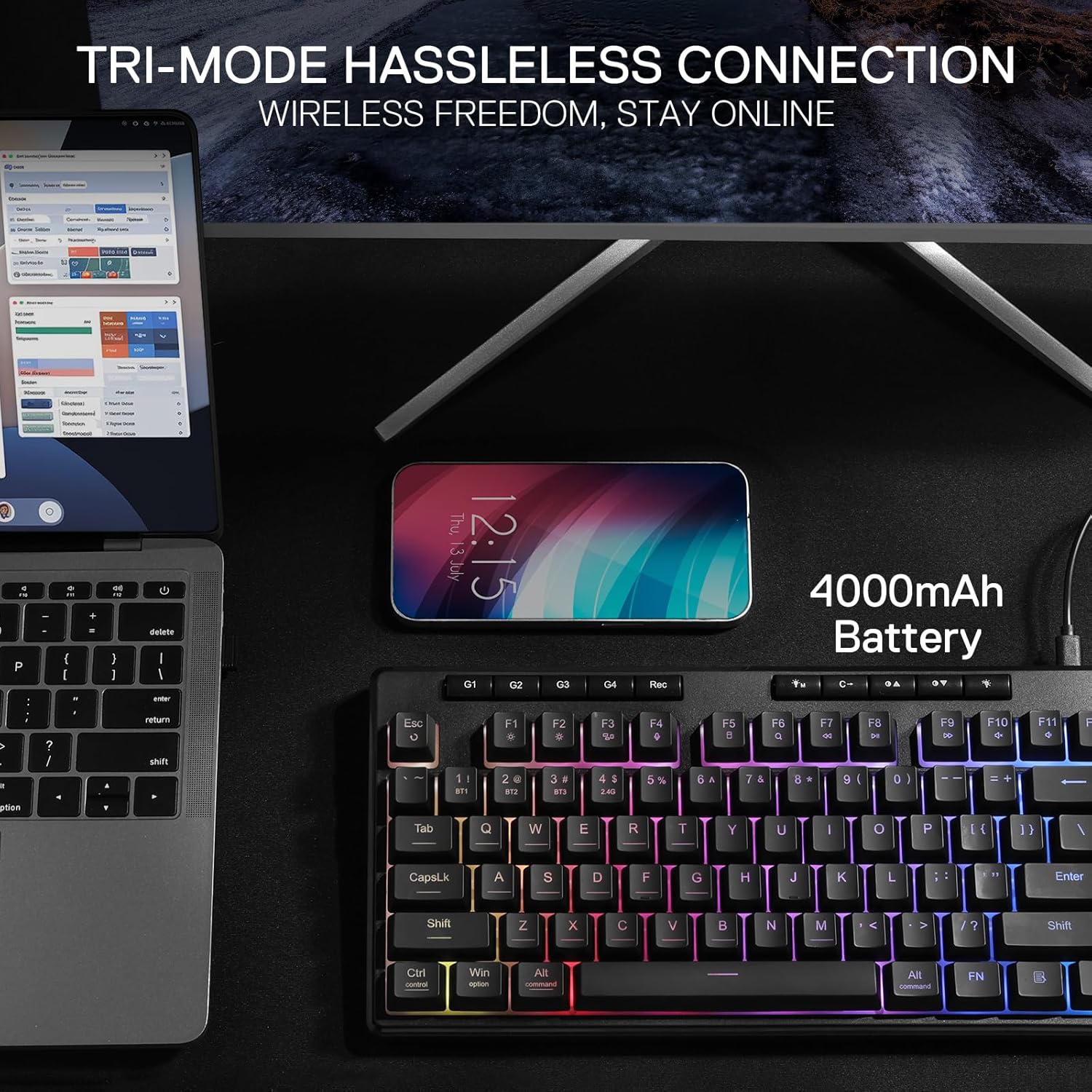 Redragon K516 PRO Shiva TKL RG - Gaming Keyboard Mobile のレビューと価格