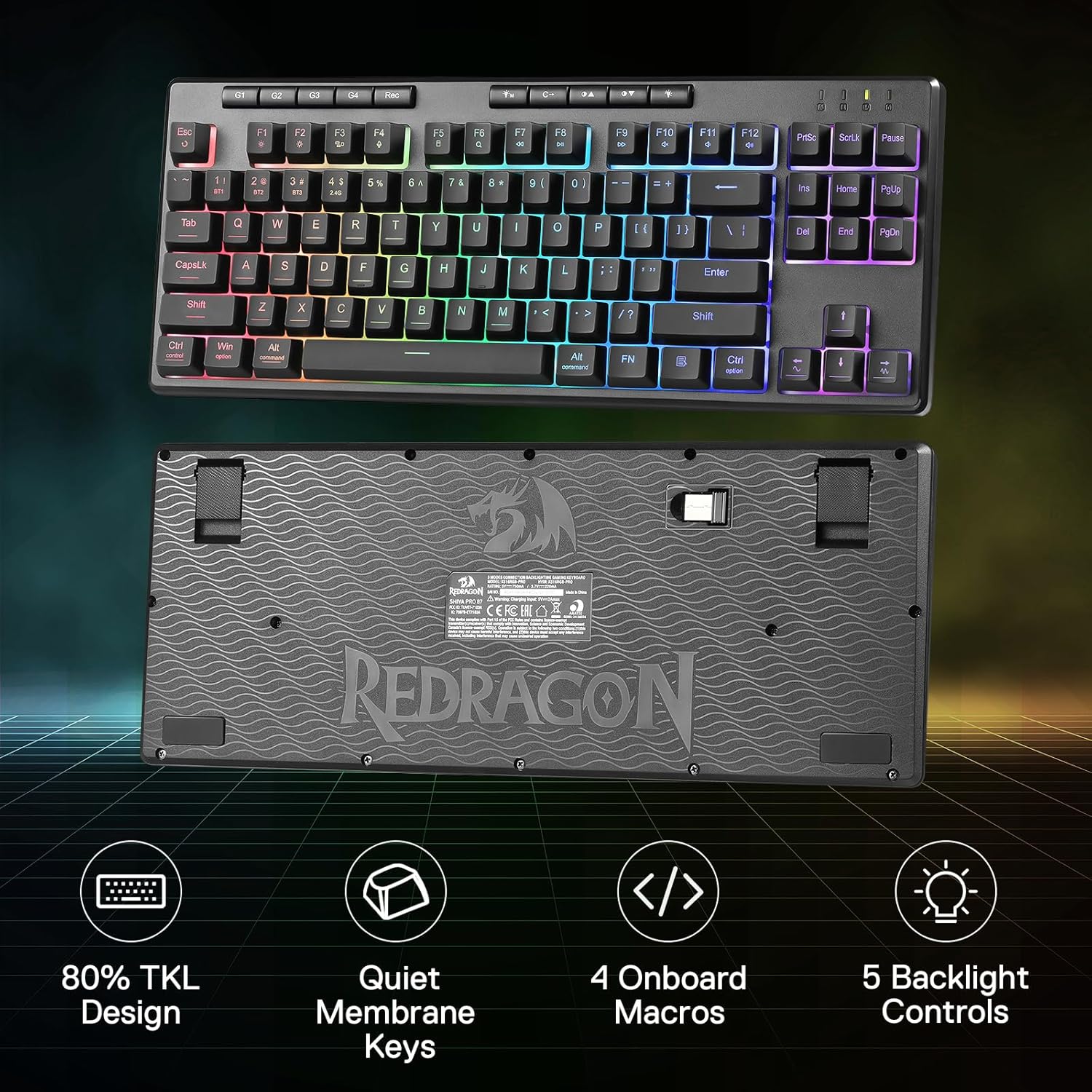 Redragon K516 PRO Shiva TKL RG - Gaming Keyboard Mobile のレビューと価格