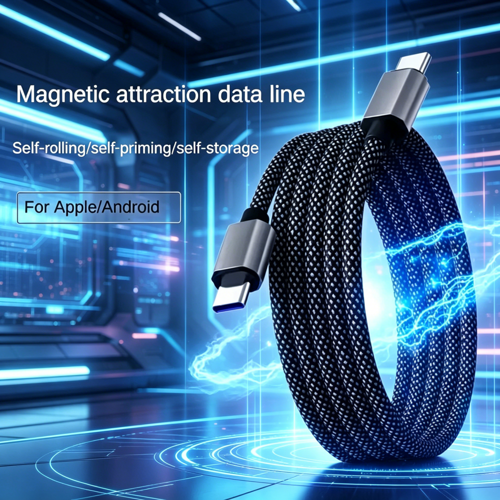 65W Self-coiling Magnetic Attr - Coiled Usb Cable のレビューと価格