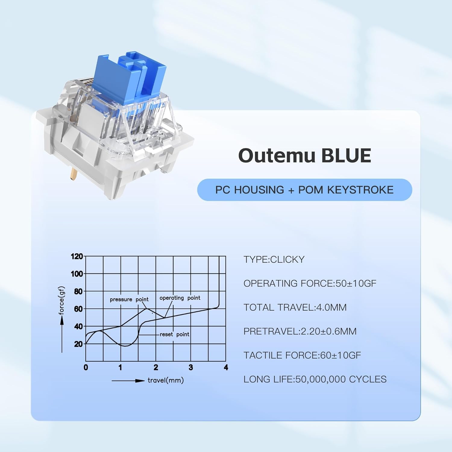 100 Practical Blue Switches, H - Gaming Keyboard Blue のレビューと価格