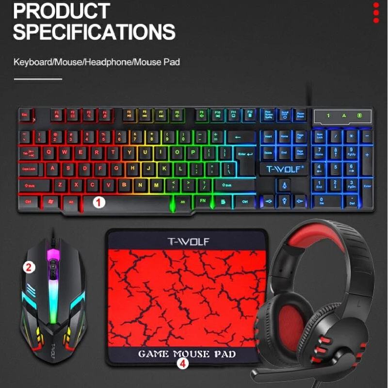 Spanish Russian Keyboard Layou - Gaming Keyboard Mouse And Headset Combo のレビューと価格