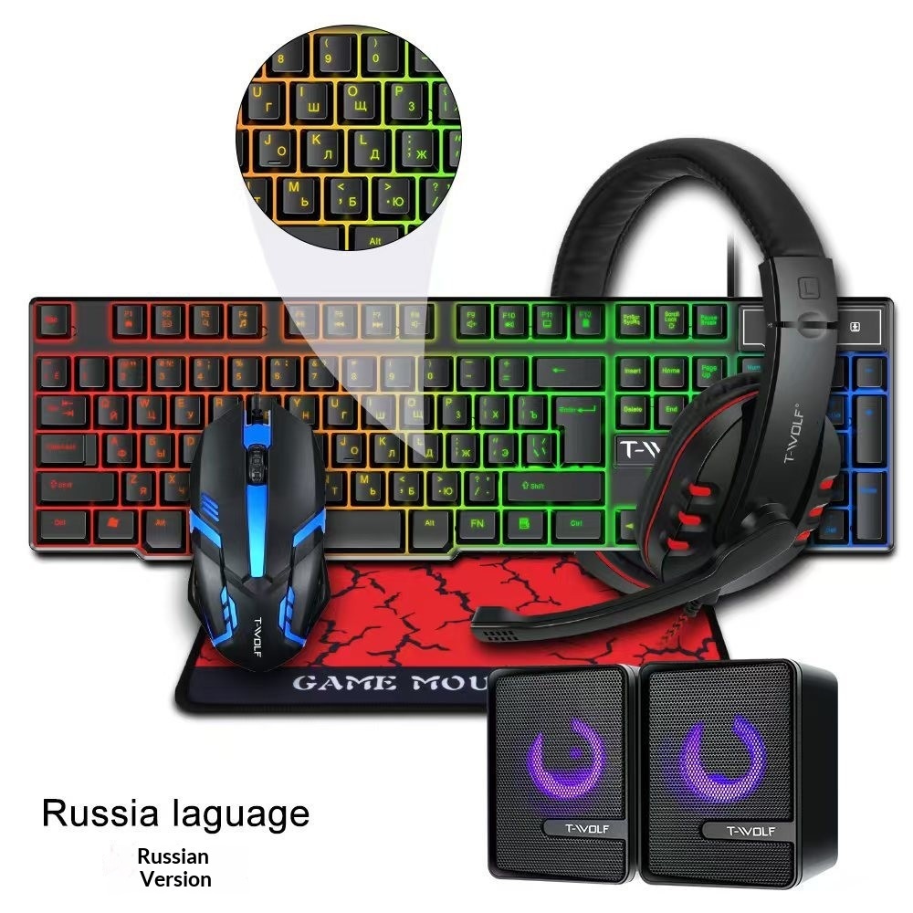 Spanish Russian Keyboard Layou - Gaming Keyboard Mouse And Headset Combo のレビューと価格
