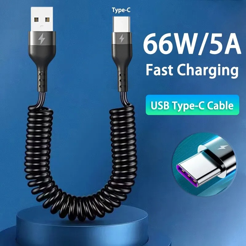 5A Fast Charging Coiled USB C  - Coiled Usb Cable のレビューと価格
