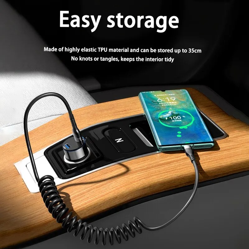 5A Fast Charging Coiled USB C  - Coiled Usb Cable のレビューと価格