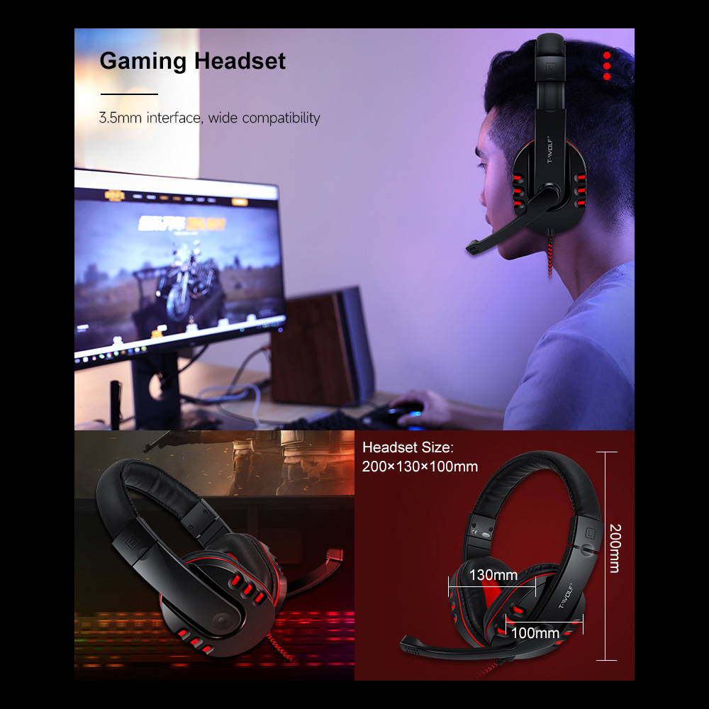 T-WOLF TF800 Four-piece Gaming - Gaming Keyboard Mouse And Headset Combo のレビューと価格