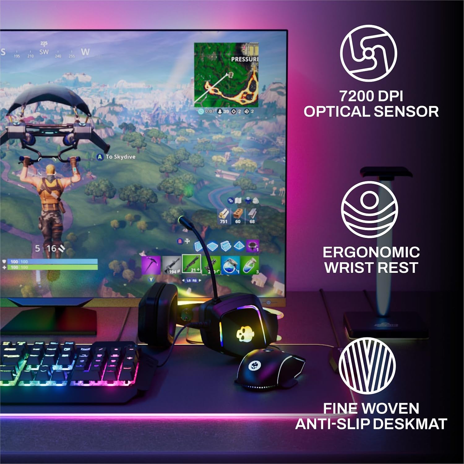 6-Piece RGB Gaming Bundle: Mec - Keyboard Mouse Bundle Gaming のレビューと価格