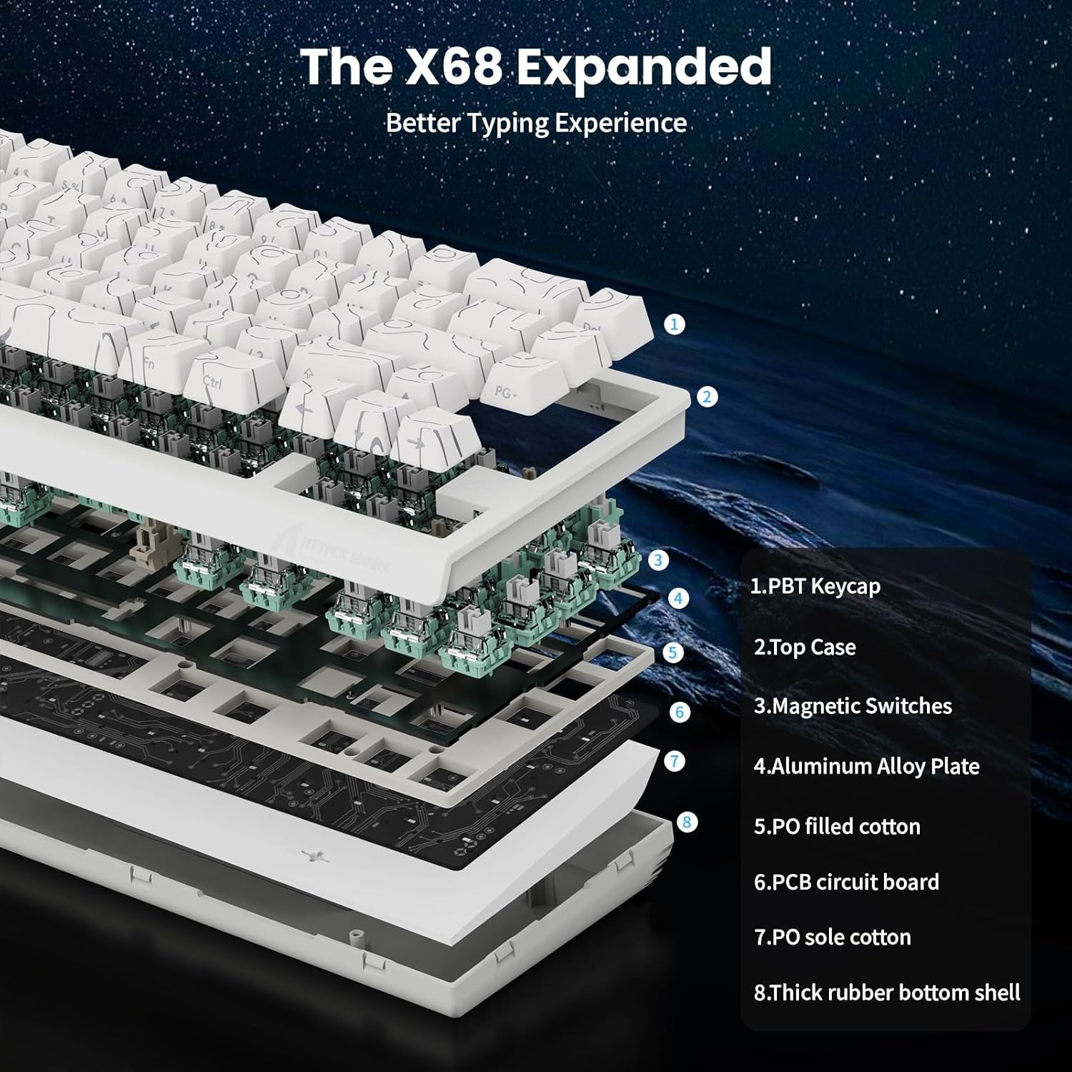 ATTACK SHARK X68 HE Rapid Trig - Gaming Keyboard Expensive のレビューと価格