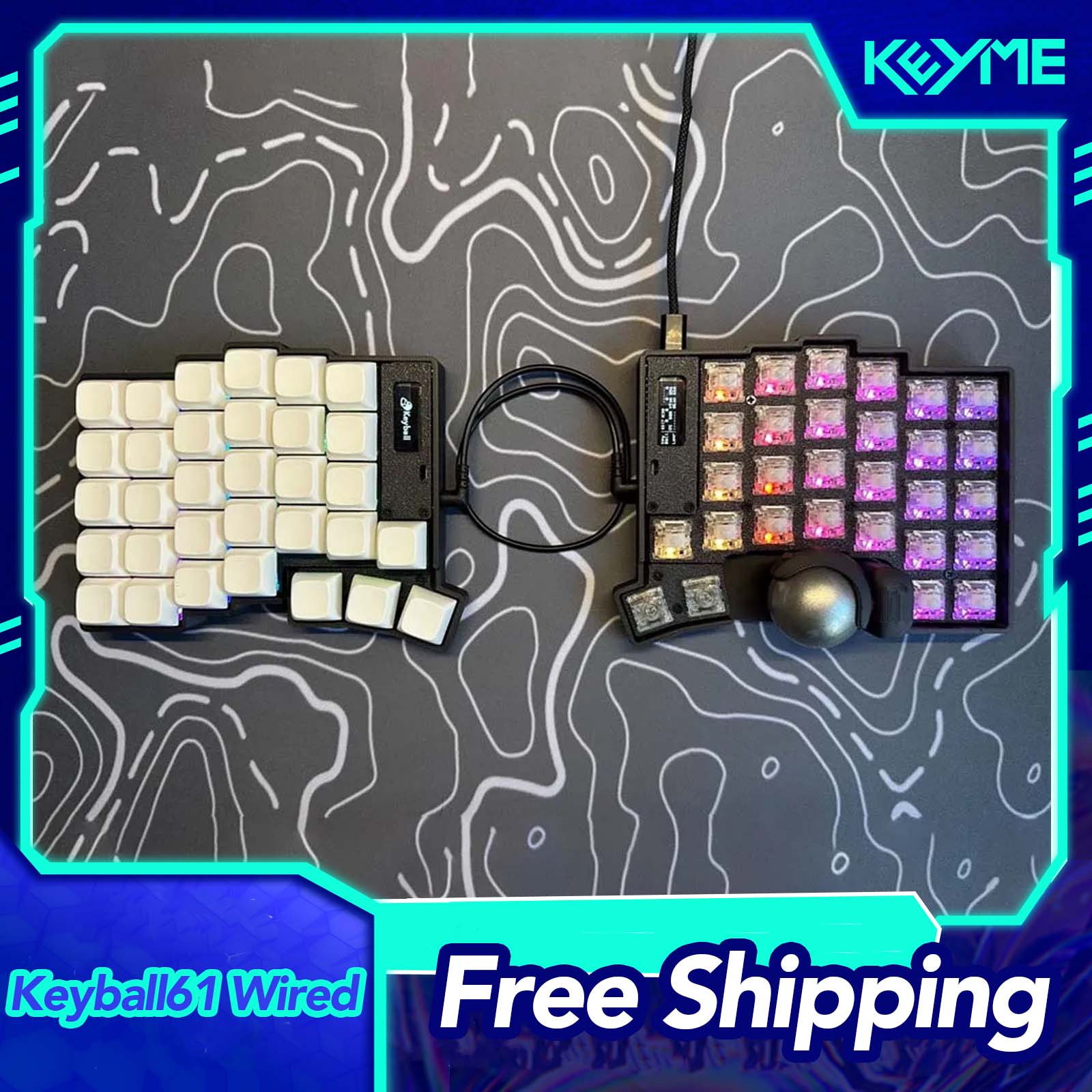 Keyball 39/44/61 Split Keyboar - Gaming Keyboard Extension のレビューと価格