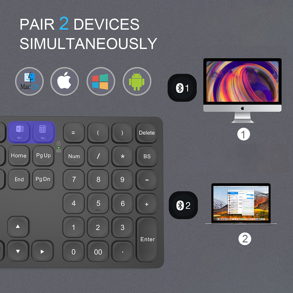 BOW Dual Bluetooth Numeric Key - Gaming Keyboard Budget のレビューと価格
