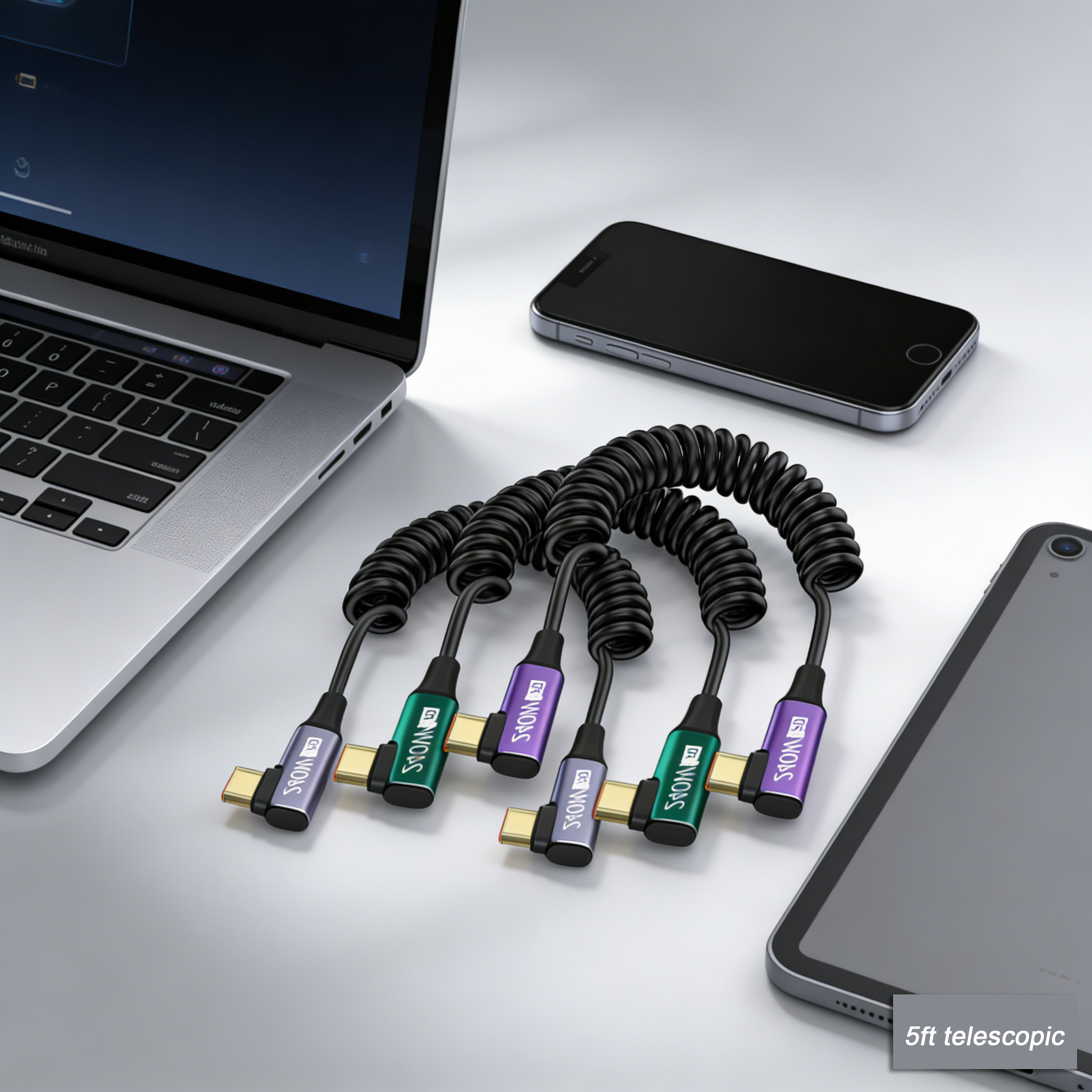 USB-C to USB-C Coiled Cable wi - Coiled Usb Cable のレビューと価格