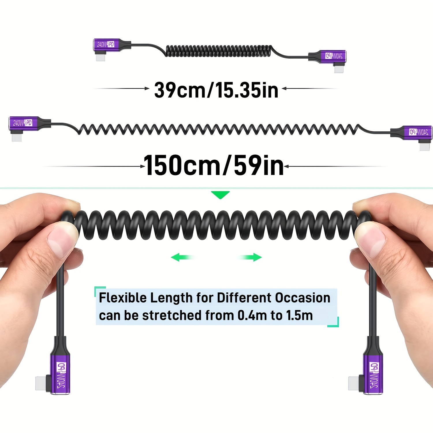 USB-C to USB-C Coiled Cable wi - Coiled Usb Cable のレビューと価格