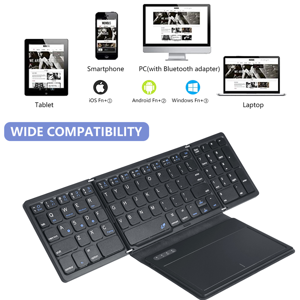 BOW Foladable Bluetooth Keyboa - Gaming Keyboard Budget のレビューと価格